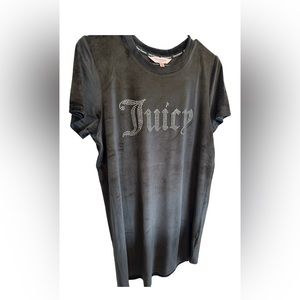 COPY - Juicy Couture Black Nightgown Short Sleeve Sleep Shirt Dress Womens Ribb…